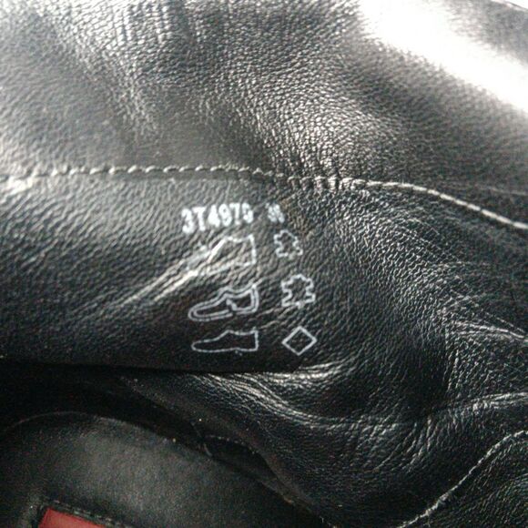 Prada Black Leather Wedge Boots Women's Size 36 | US 6 - Picture 13 of 15